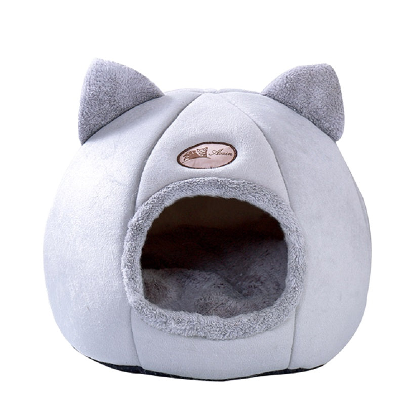 Luxury Enclosed Cat Bed - Warm, Soft & Cozy