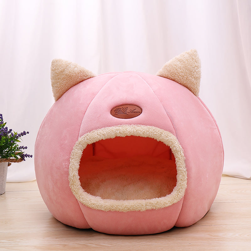 Luxury Enclosed Cat Bed - Warm, Soft & Cozy