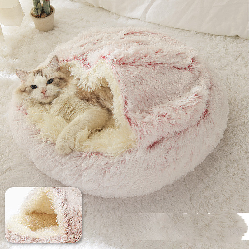 Cozy Plush Pet Bed for Dogs & Cats (Warm & Soft)